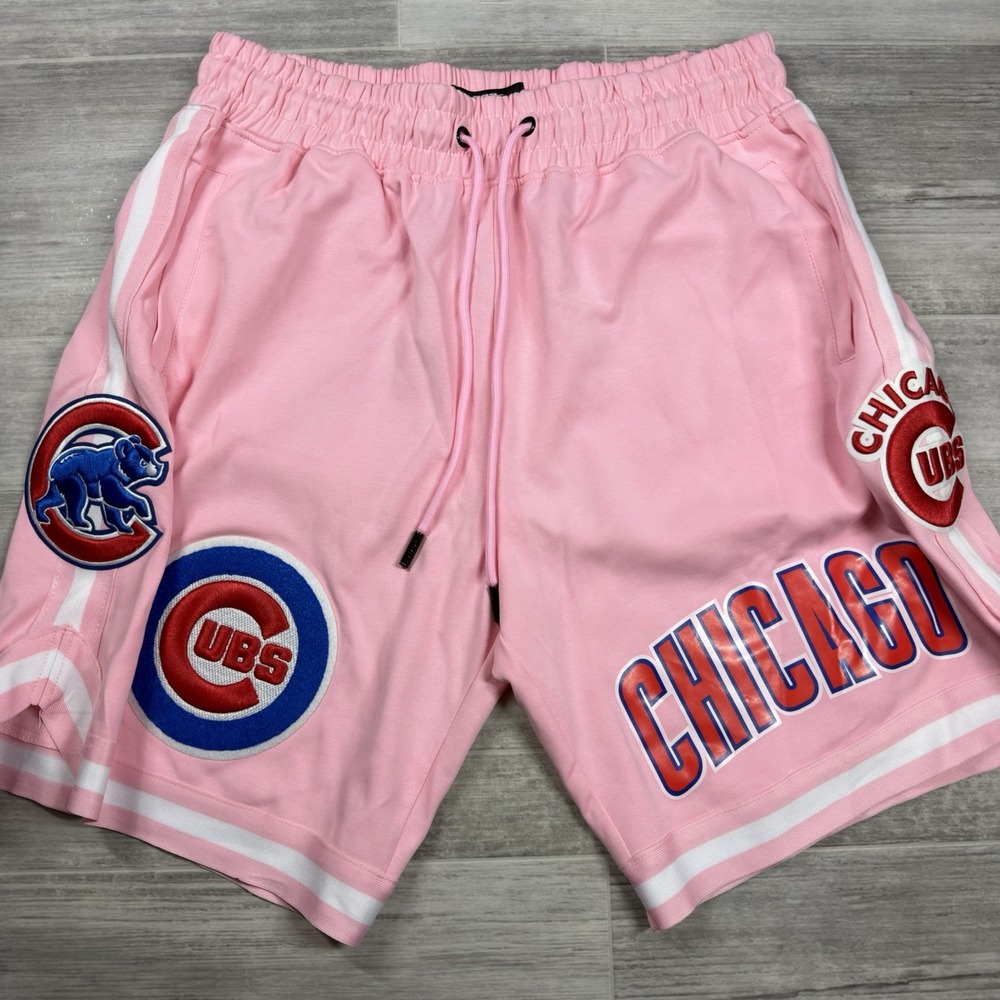 Men's Chicago Cubs MLB Pro Standard Pink Logo Club Shorts Size XL Embroidered